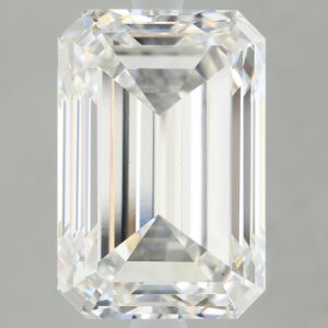 5.56 carat, F colour, VS1 clarity, Emerald shape, Lab Grown Diamond.