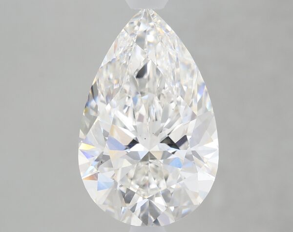 3.27 carat, F colour, VS2 clarity, Pear shape, Lab Grown Diamond.