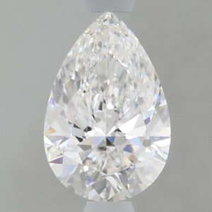 1.08 carat, E colour, IF clarity, Pear shape, Lab Grown Diamond.