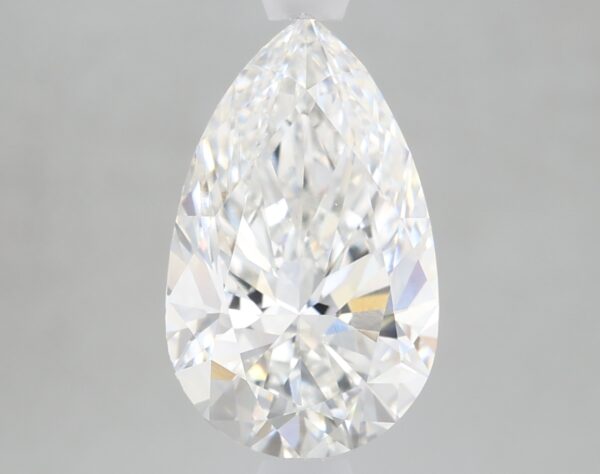 1.75 carat, F colour, VS1 clarity, Pear shape, Lab Grown Diamond.