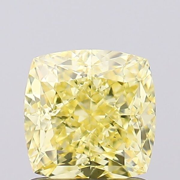 1.59 carat,  colour, VS1 clarity, Cushion shape, Lab Grown Diamond.