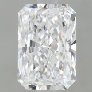 1.64 carat, D colour, VVS2 clarity, Radiant shape, Lab Grown Diamond.