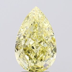 3.07 carat,  colour, SI1 clarity, Pear shape, Lab Grown Diamond.