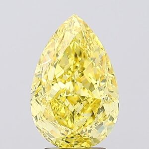4.09 carat,  colour, SI1 clarity, Pear shape, Lab Grown Diamond.