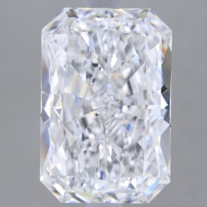 3.58 carat, D colour, VS1 clarity, Radiant shape, Lab Grown Diamond.