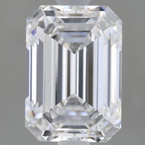 2.1 carat, D colour, VS1 clarity, Emerald shape, Lab Grown Diamond.
