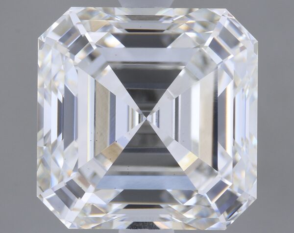 3.85 carat, F colour, VS1 clarity, Asscher shape, Lab Grown Diamond.