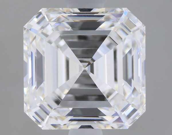 1.55 carat, D colour, VVS2 clarity, Asscher shape, Lab Grown Diamond.