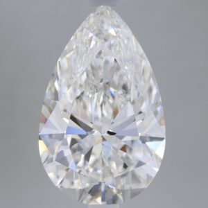 3.59 carat, F colour, VS2 clarity, Pear shape, Lab Grown Diamond.