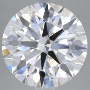 3.08 carat, F colour, VVS2 clarity, Round shape, Lab Grown Diamond.