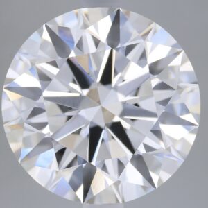 3.57 carat, E colour, VS1 clarity, Round shape, Lab Grown Diamond.