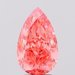 3.88 carat,  colour, VVS2 clarity, Pear shape, Lab Grown Diamond.