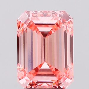 3.69 carat,  colour, VVS2 clarity, Emerald shape, Lab Grown Diamond.