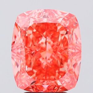 5.18 carat,  colour, VVS2 clarity, Cushion shape, Lab Grown Diamond.