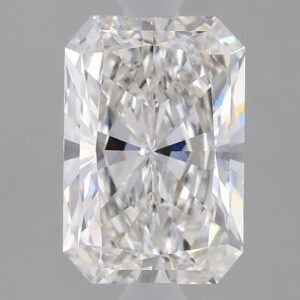 1.61 carat, F colour, VS2 clarity, Radiant shape, Lab Grown Diamond.