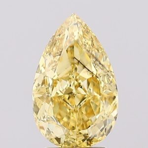 3.17 carat,  colour, SI1 clarity, Pear shape, Lab Grown Diamond.