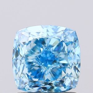 1.33 carat,  colour, VVS1 clarity, Cushion shape, Lab Grown Diamond.