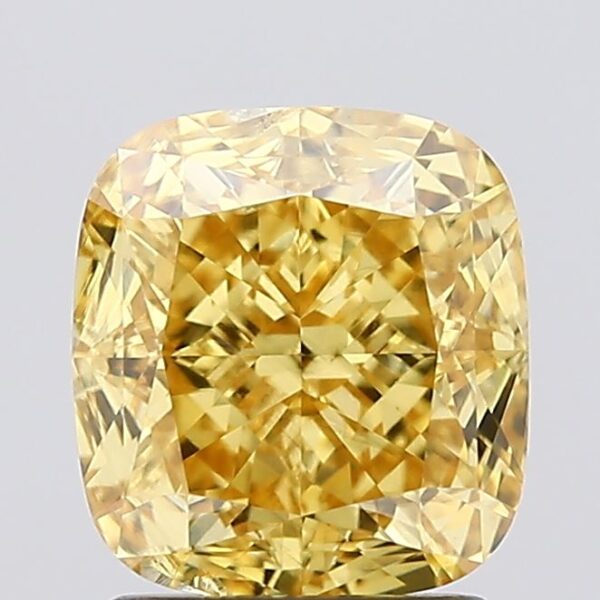 2.06 carat,  colour, SI1 clarity, Cushion shape, Lab Grown Diamond.