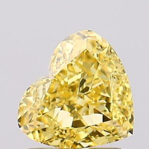 1.25 carat,  colour, VS2 clarity, Heart shape, Lab Grown Diamond.