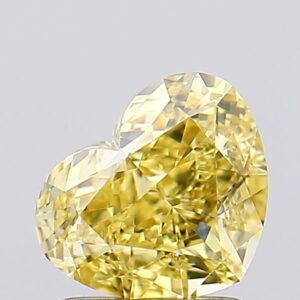 1.66 carat,  colour, VS2 clarity, Heart shape, Lab Grown Diamond.