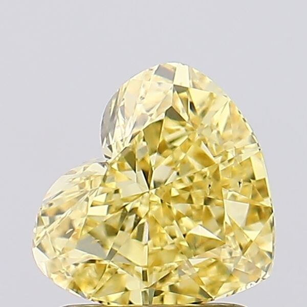 1.54 carat,  colour, SI1 clarity, Heart shape, Lab Grown Diamond.