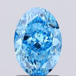 1.5 carat,  colour, SI1 clarity, Oval shape, Lab Grown Diamond.