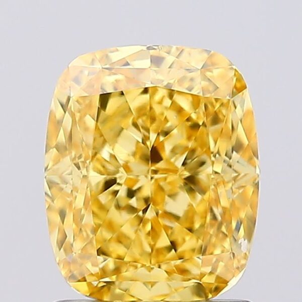 1.53 carat,  colour, VS1 clarity, Cushion shape, Lab Grown Diamond.
