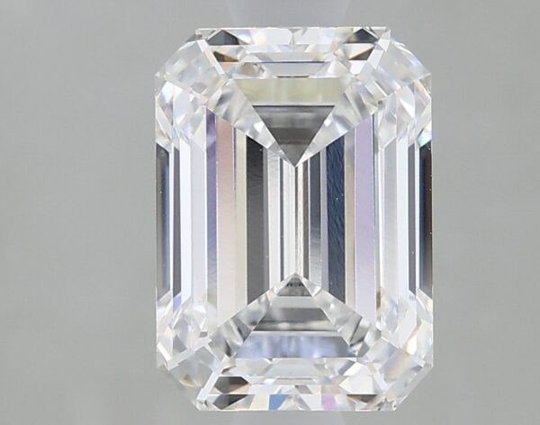 1.63 carat, D colour, VVS2 clarity, Emerald shape, Lab Grown Diamond.