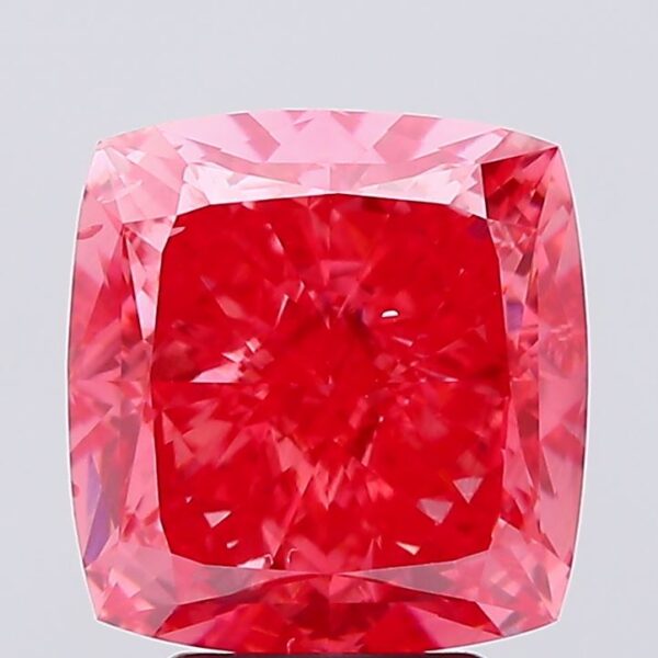 5.04 carat,  colour, SI1 clarity, Cushion shape, Lab Grown Diamond.