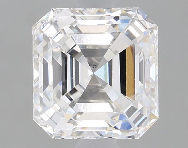 1.66 carat, E colour, VS1 clarity, Asscher shape, Lab Grown Diamond.
