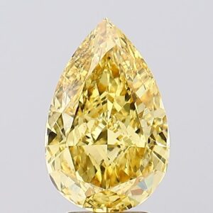 4.03 carat,  colour, SI1 clarity, Pear shape, Lab Grown Diamond.