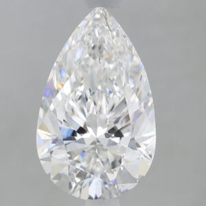 1.66 carat, E colour, VS2 clarity, Pear shape, Lab Grown Diamond.
