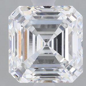 1.65 carat, E colour, VVS2 clarity, Asscher shape, Lab Grown Diamond.
