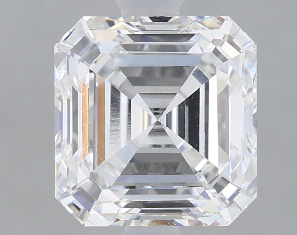 1.65 carat, E colour, VVS2 clarity, Asscher shape, Lab Grown Diamond.