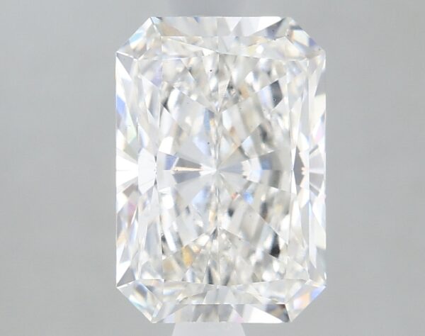 1.69 carat, F colour, VS2 clarity, Radiant shape, Lab Grown Diamond.