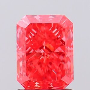 1.27 carat,  colour, VS1 clarity, Radiant shape, Lab Grown Diamond.
