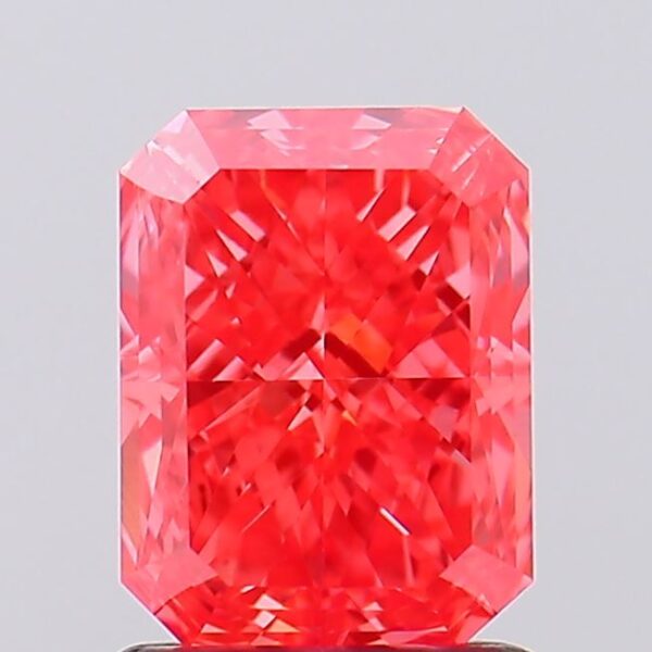 1.27 carat,  colour, VS1 clarity, Radiant shape, Lab Grown Diamond.