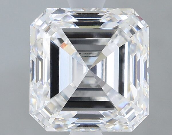 2.21 carat, E colour, VVS2 clarity, Asscher shape, Lab Grown Diamond.
