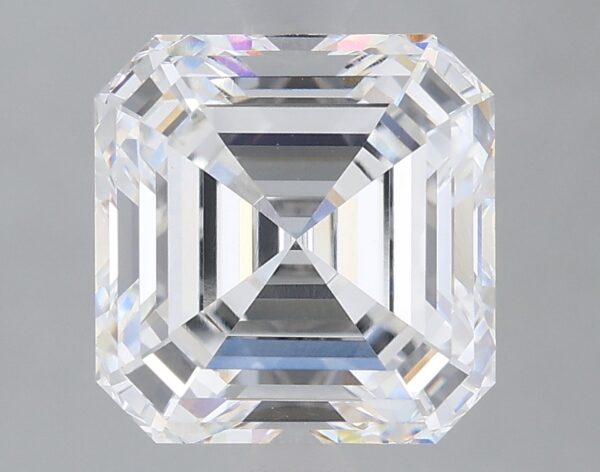 2.22 carat, E colour, VVS2 clarity, Asscher shape, Lab Grown Diamond.