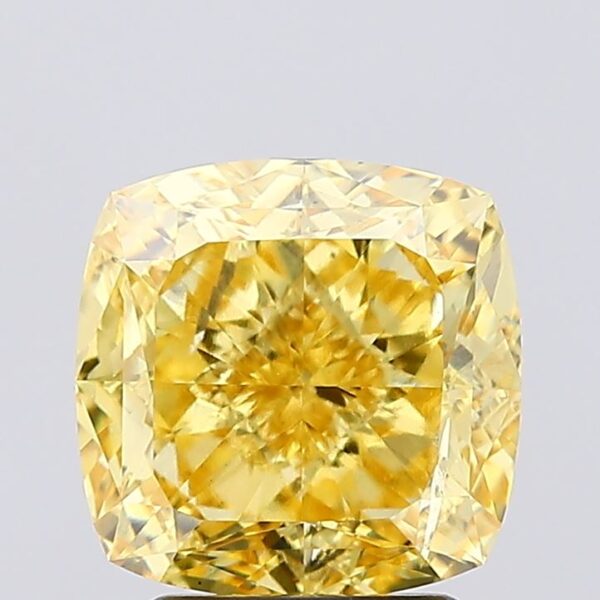 3.01 carat,  colour, SI2 clarity, Cushion shape, Lab Grown Diamond.