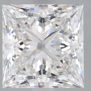 1.68 carat, F colour, VS1 clarity, Princess shape, Lab Grown Diamond.