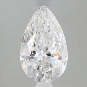 1.67 carat, E colour, VVS2 clarity, Pear shape, Lab Grown Diamond.