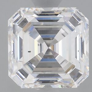 1.64 carat, E colour, VS2 clarity, Asscher shape, Lab Grown Diamond.