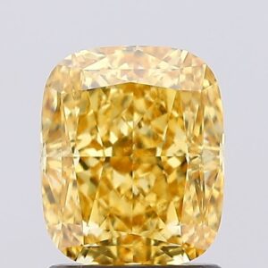 1.58 carat,  colour, VVS2 clarity, Cushion shape, Lab Grown Diamond.
