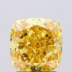 2.05 carat,  colour, VS1 clarity, Cushion shape, Lab Grown Diamond.