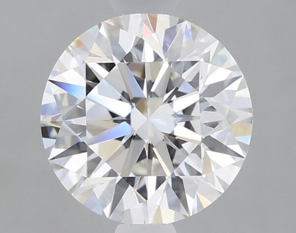 1.26 carat, F colour, VVS2 clarity, Round shape, Lab Grown Diamond.