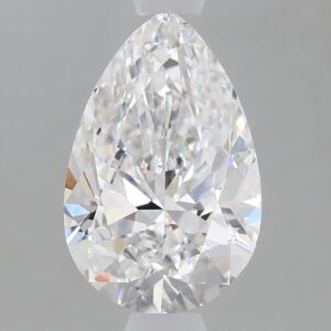 1.15 carat, E colour, VVS1 clarity, Pear shape, Lab Grown Diamond.