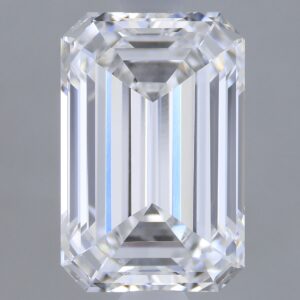 1.57 carat, D colour, VVS1 clarity, Emerald shape, Lab Grown Diamond.