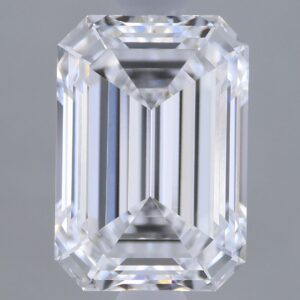 1.57 carat, D colour, VVS2 clarity, Emerald shape, Lab Grown Diamond.