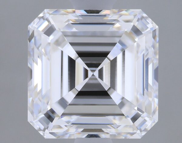 1.61 carat, D colour, VS1 clarity, Asscher shape, Lab Grown Diamond.